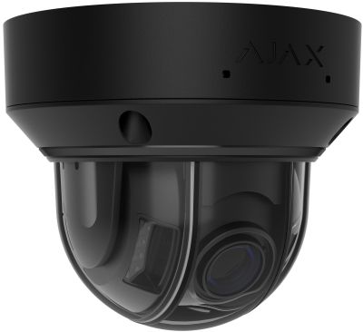 IP-камера дротова Ajax DomeCam HLVF 8 MP Black, 2.8–12 мм, PoE, True WDR, IP65, ІЧ 40 м, LED 25 м, а