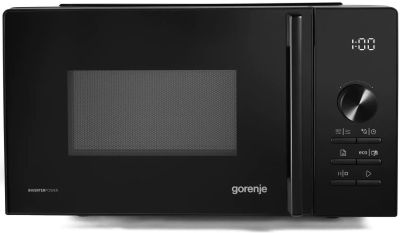 Gorenje Мікрохвильова піч, 20л, електр. керув., 800Вт, гриль, дисплей, 20 програм, інвертор, чорний