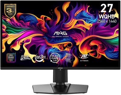 Монітор MSI 26.5" MAG 274QP QD-OLED X24 2xHDMI, DP, Audio, QD-OLED, 2560x1440, 240Hz, 0.03ms, DCI-P3