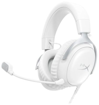 Гарнітура ігрова HyperX Cloud III, mini-jack/USB-A/USB-C, 1.2м/1.3м, білий