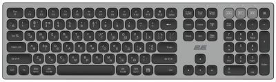 Клавіатура ножнична 2E KS270 105key, WL/BT, EN/UK/RU, сіро-чорний
