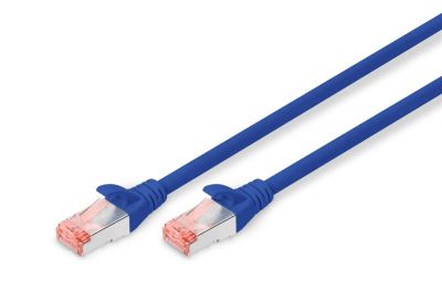 Патч-корд DIGITUS CAT 6 S-FTP, 0.5м, AWG 27/7, LSZH, синій