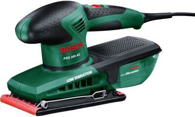 Шліфмашина вібраційна Bosch PSS 200 AC 200Вт платформа 93x230 24000кол/хв 1.6кг
