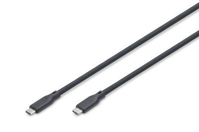 Кабель DIGITUS USB-C > USB-C заряджання/синхронізації, USB4 2.0, 80G, 240W, 16K, силіконовий, 1м, чо