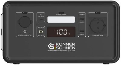 Портативна електростанція Konner&amp;Sohnen KS 500PS, 500Вт, 448Вт·год, LifePo4, 230В, Bluetooth, 4.9кг