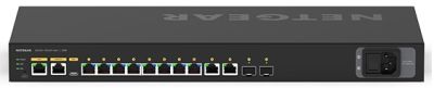 Комутатор NETGEAR M4250-10G2XF-PoE+ (GSM4212PX) 8x1GE PoE+(240Вт), 2x1GE, 2xSFP, AV Line керований L