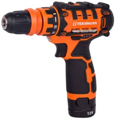 Шурупокрут-дриль акумуляторний Tekhmann TCD-12/2 DFR 12В 2х2А·год 20Нм 350·1500об/хв 1.1кг