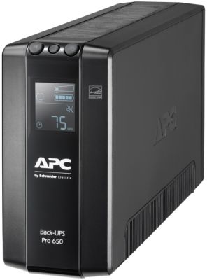 Джерело безперебійного живлення APC Back-UPS Pro 650VA/390W, LCD, RJ45, USB, 6xC13