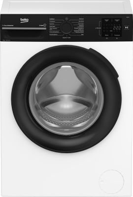 Пральна машина Beko фронтальна, 6кг, 1200, B, 45см, дисплей, інвертор, пара, білий