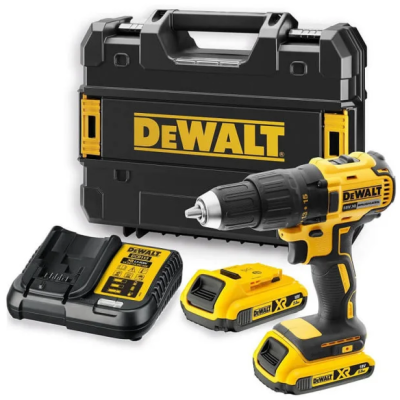 Дриль-шурупокрут DeWalt XR Li-Ion 18В акб 2х2А·год 65Нм 500-1750об/хв патрон 13мм кейс 1.15кг