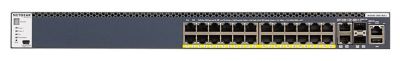 Комутатор NETGEAR M4300-28G-POE+ (GSM4328PA) 24x1GE PoE+, 2x10GE, 2xSFP+, керований L3 з можливістю