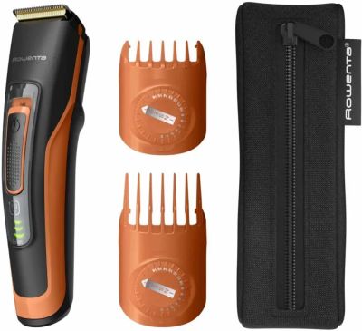 Машинка для стрижки Rowenta Sport Collection, акум., роторний мотор, насадок-2, кейс, сталь, чорно-п