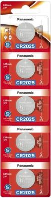 Батарейка Panasonic літієва CR2025 блістер, 5 шт.