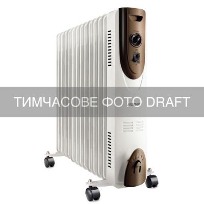 Обігрівач оливний ARDESTO OFH-13X1, 25м2, 2500Вт, мех. упр-ння, 13 секцій, білий
